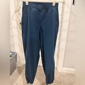 lululemon athletica Jogger Pants Elastic Ankle with Zipper Storm Teal Size 4